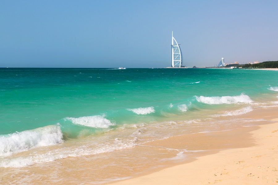 Вид на отель Вид на отель Burj Al Arab, Дубай, ОАЭ.  